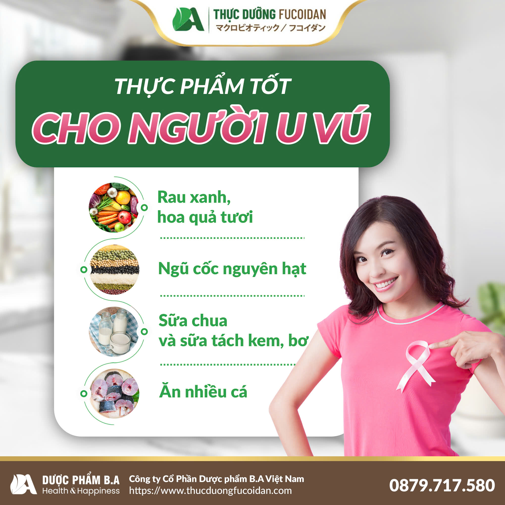 Thực phẩm nào tốt cho người u nang tuyến vú?